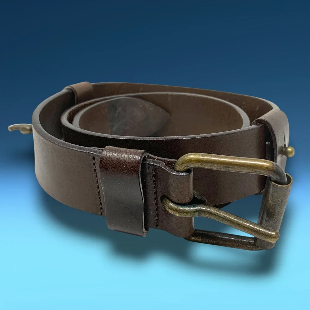 Vintage Neiman Marcus x Sally Gissing London Sz 34 Brown Leather Utility Belt